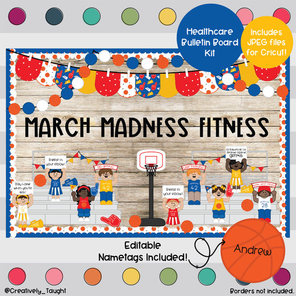 Basketball Healthcare - March Madness Bulletin Board Kit