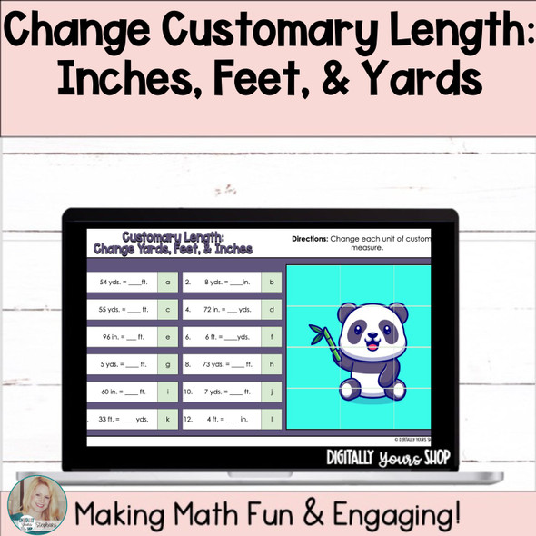 Change - Convert - Customary Length Self-Checking Digital Activity