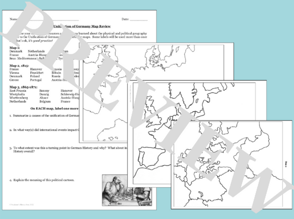 The Unification of Germany Map Review