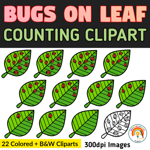 Counting to 10 Cliparts | Spring Counting Clip Arts | Counting Ladybug Cliparts