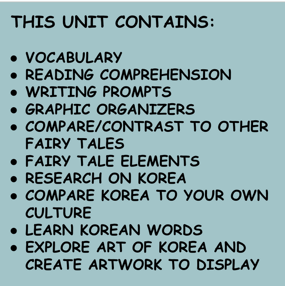 THE KOREAN CINDERELLA by Shirley Climo: UNIT OF STUDY