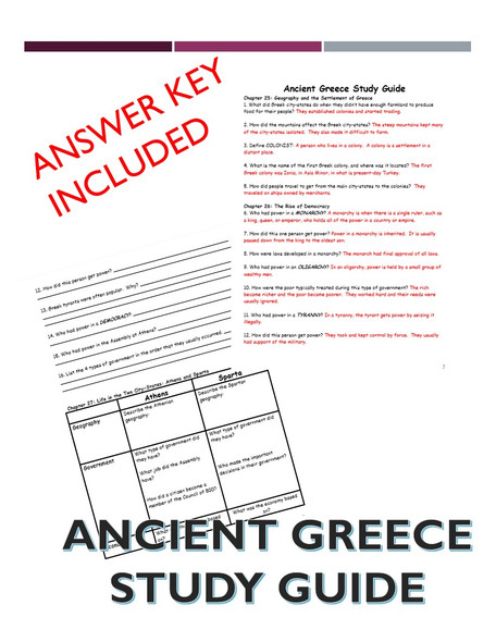 History Alive: Greece Study Guide