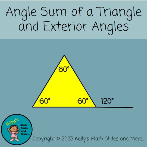 Angle Sum of a Triangle and Exterior Angles