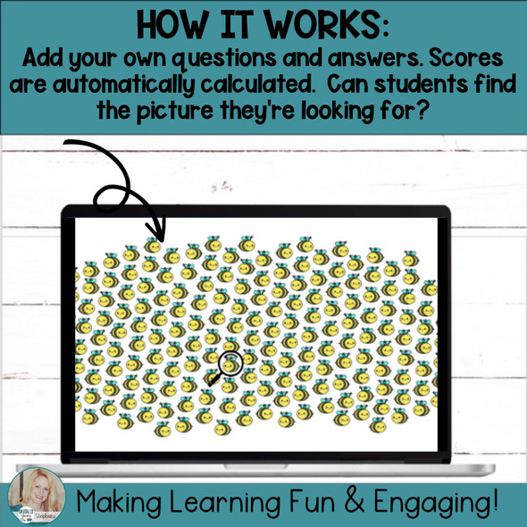 Editable - Self-Checking Self-Grading I Spy Template - Digital Activity Vol.2