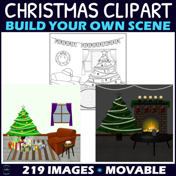 Build Your Own Scene Christmas Clipart and GIFs BUNDLE