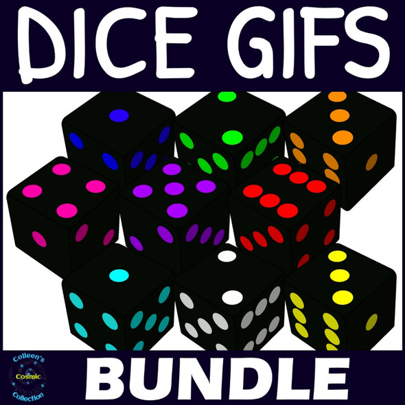 Dice Clipart and Digital Dice GIFs MEGA BUNDLE