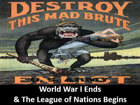 World War I Ends & The League of Nations 