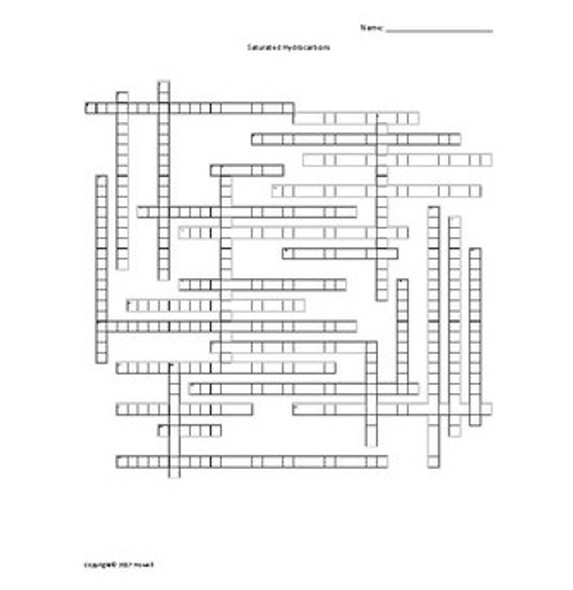 Organic Chemistry Vocabulary Crosswords Review Bundle