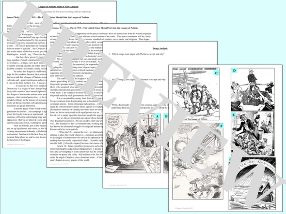 The League of Nations Point of View and Image Analysis