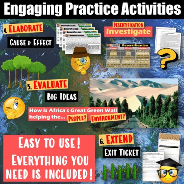 Desertification Causes Effects Solutions 6-E Lesson | Sahara & Sahel | Microsoft
