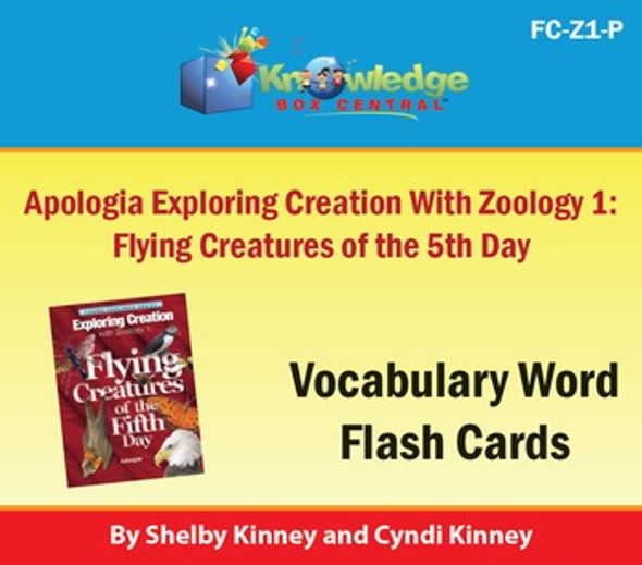 Apologia Exploring Creation with Zoology 1: Flying Creatures of the 5th Day Vocabulary Flash Cards - PRINTED EDITION