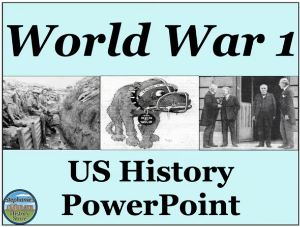 World War 1 PowerPoint and Note Guide for US History