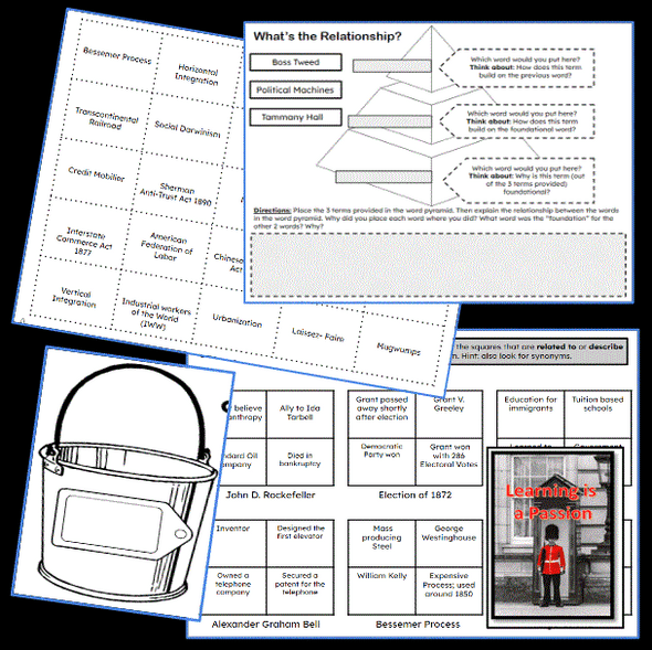 U.S. History | Gilded Age | Vocabulary Activities | Test Prep & Review U.S. History | Gilded Age | Vocabulary Activities | Test Prep & Review