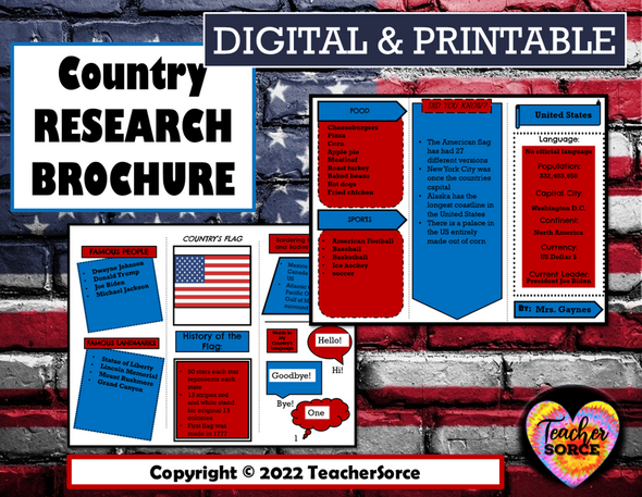 Country Research Project Brochure 