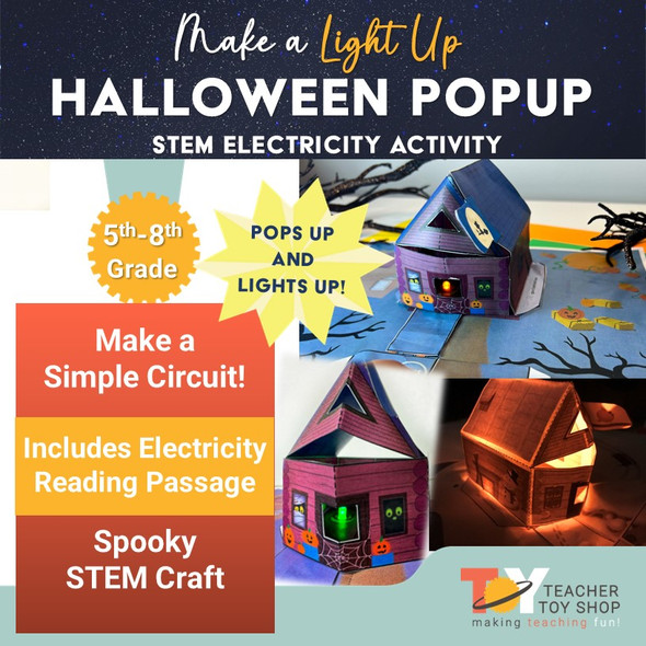 Spooktacular STEM DIY Paper Lightup Halloween House Electricity Activity