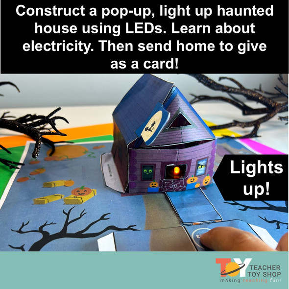 Spooktacular STEM DIY Paper Lightup Halloween House Electricity Activity