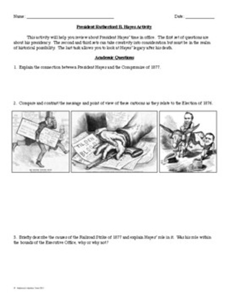 President Rutherford B. Hayes Interview Activity