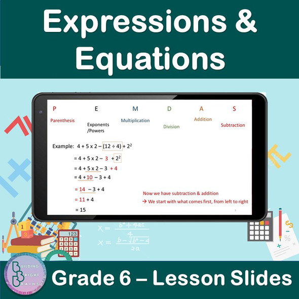Expressions and Equations | 6th Grade PowerPoint Lesson Slides