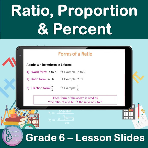 Ratio, Proportion & Percent | 6th Grade PowerPoint Lesson Slides