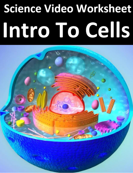 Intro to Cells. Video sheet, Google Forms, Blackboard, Canvas, Easel & more (V3)