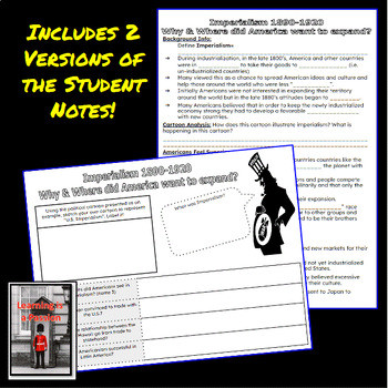 U.S. History | Imperialism | Spanish American War | Presentation & Notes
