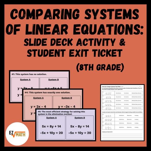 Comparing Systems of Linear Equations: Grade 8 Math