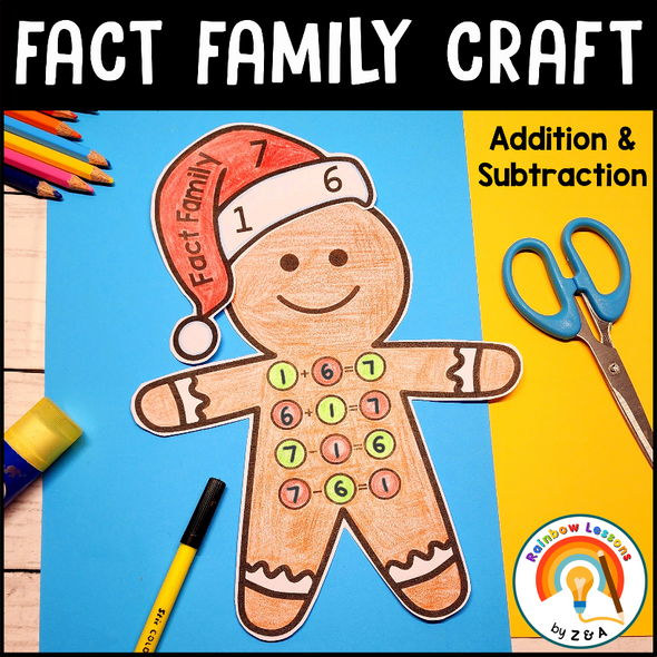 Gingerbread Fact Family | Fact Families Addition and Subtraction | Christmas