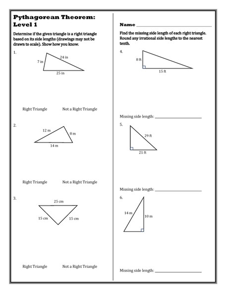 Level Ups: Pythagorean Theorem 8th Grade Math