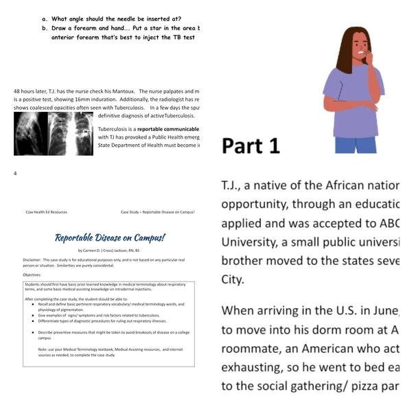 A possible public health emergency could break out on a college campus, in this Respiratory case study.  Your students will assess symptoms and risks to determine the problem and find out how it might be dealt with if in a real world situation.     