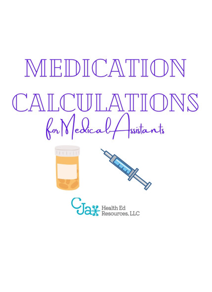 This package includes 2 worksheets of common dosing calculations for Medical Assistants in training. 
