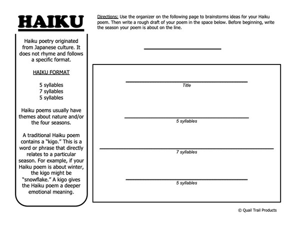 Descriptive Writing and Poetry Worksheets