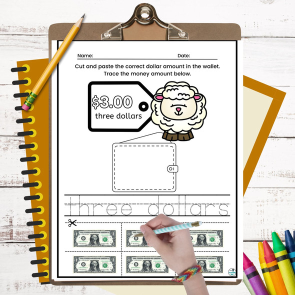 Easter Math Worksheets, Identifying, Counting Coins and US Currency Worksheets