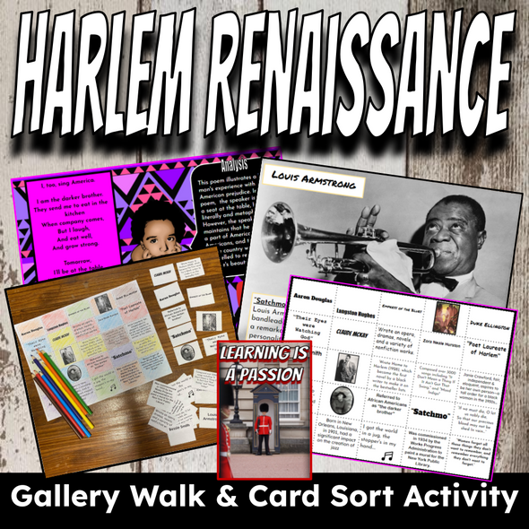 U.S. History | 1920's | Harlem Renaissance Figures | Gallery Walk Activities