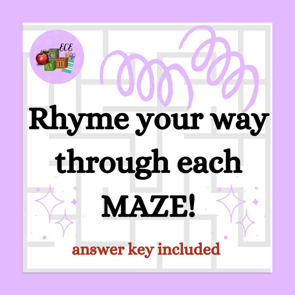 Fun Rhyming Maze Activity!