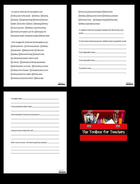 Special Education IEP Transition Assessment Interest Inventory