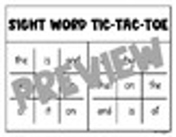 Sight Word Tic-Tac-Toe- Fun Phonics, Centers, Activities