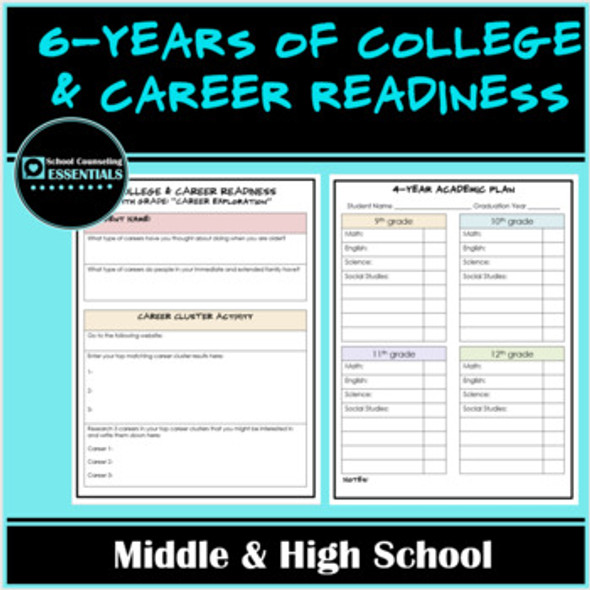 6-years of College & Career Readiness Activities- includes Google Slides version