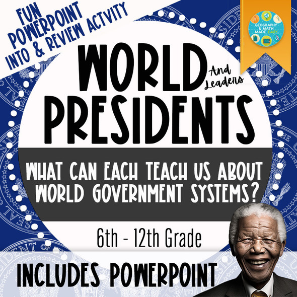 Presidents & World Leaders Around The World — PowerPoint Game — Geography, Civic