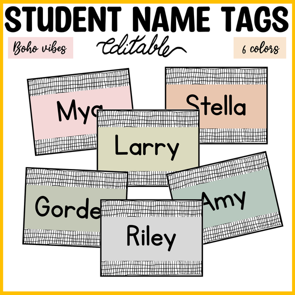 Printable Student Name Labels, Editable Classroom Labels, Book Bin Labels