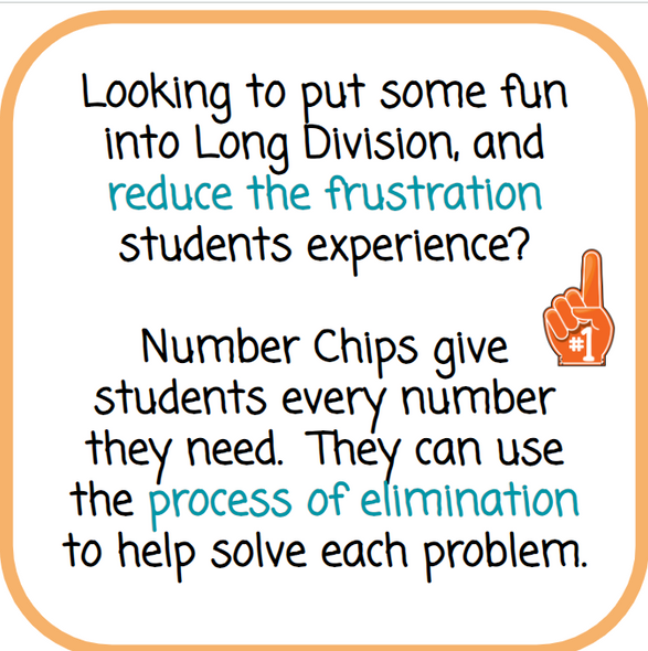 Basketball-Themed Long Division with Number Chips - Digital and Printable