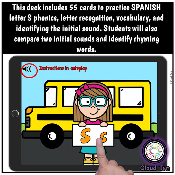 Letra S Boom Cards™ | Digital Task Cards