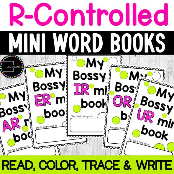 R-Controlled Bossy R Phonics Word Books Worksheets Activities