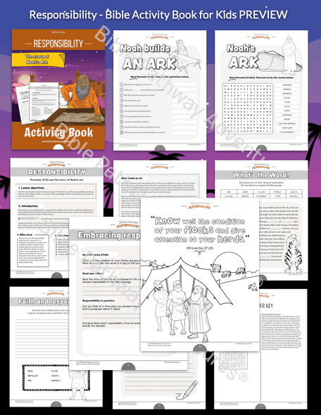 Responsibility: Bible Activity Book for Kids