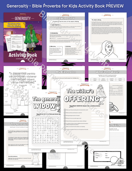 Generosity: Bible Activity Book for Kids Generosity: Bible Activity Book for Kids
