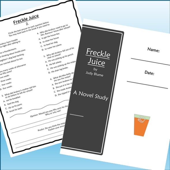 Freckle Juice Novel Study