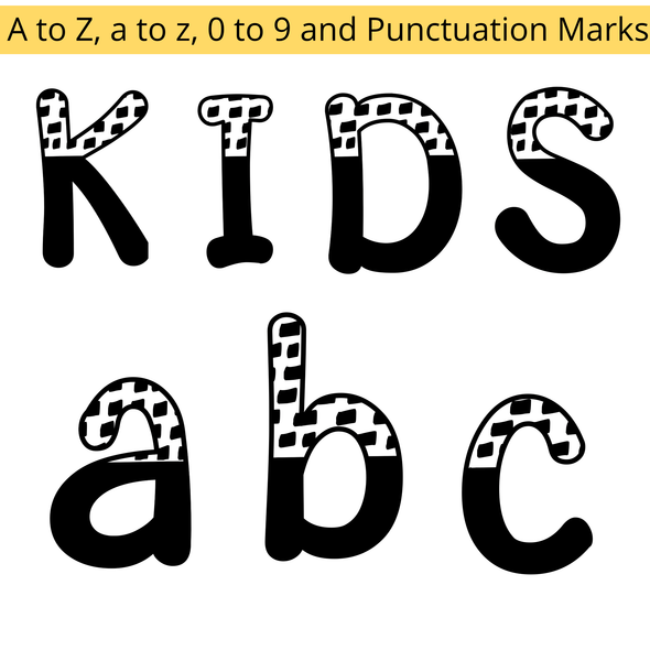 Printable Black and White Bulletin Board Letters, Large Alphabet Letters
