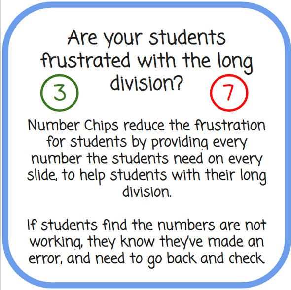 Winter-Themed Dividing Decimals with Number Chips - Digital and Printable