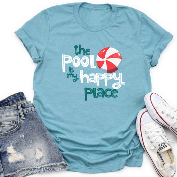 "The Pool is my Happy Place" - Unisex T-shirt
