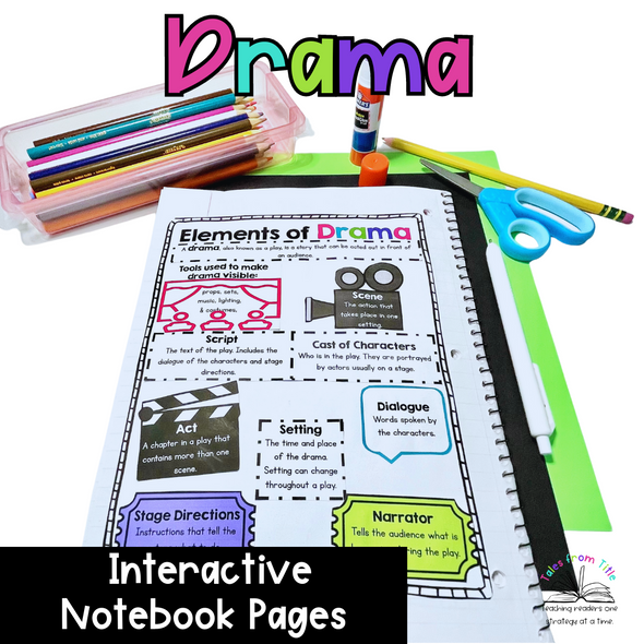 Elements of Drama Interactive Notebook Pages