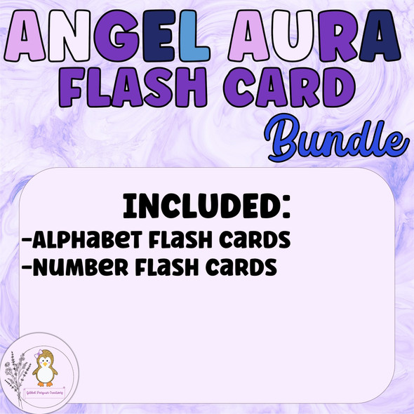 Angel Aura Flashcards Bundle Number and Alphabet Flash cards Early Elementary